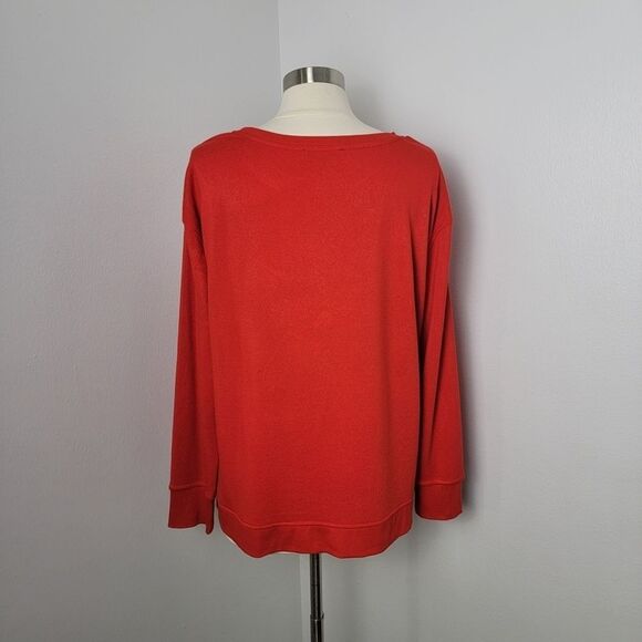 Jane and Delancey Red Festive Holiday Christmas Gingerbread Man Sweatshirt Large - Picture 5 of 11